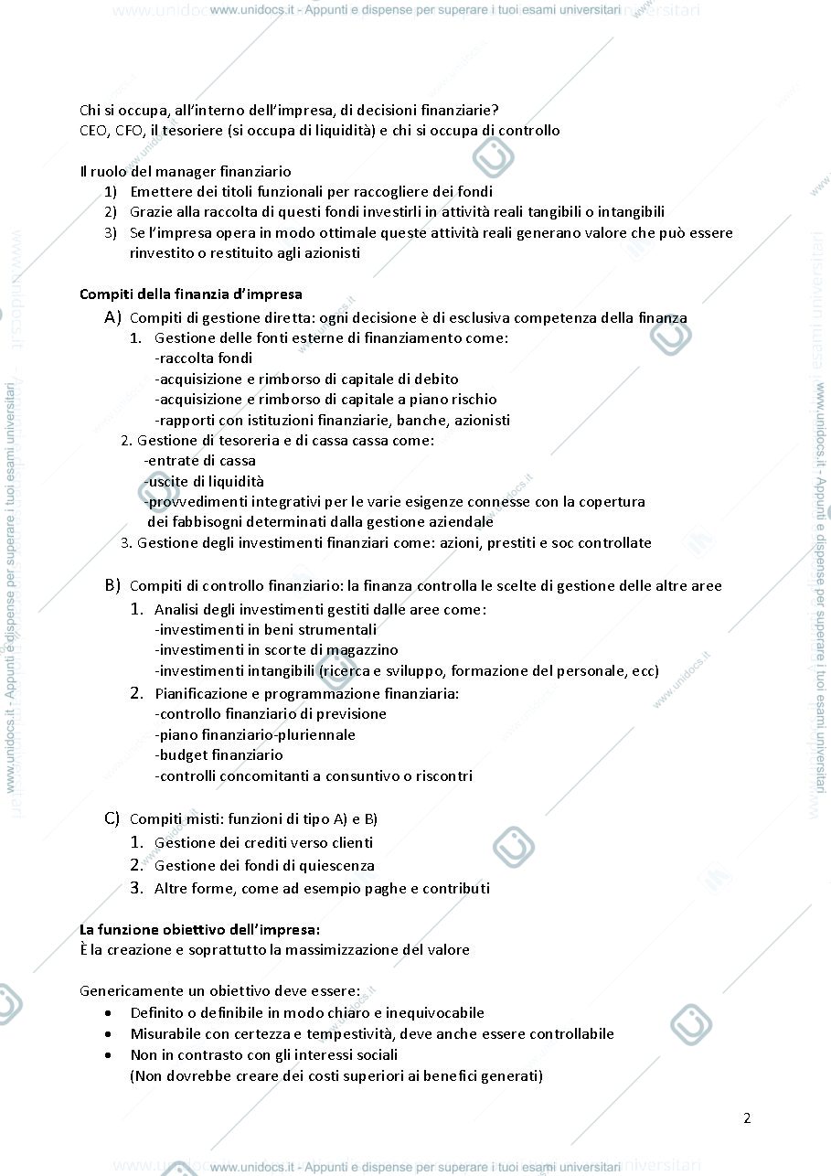 Anteprima pagina 2 — Finanza Aziendale