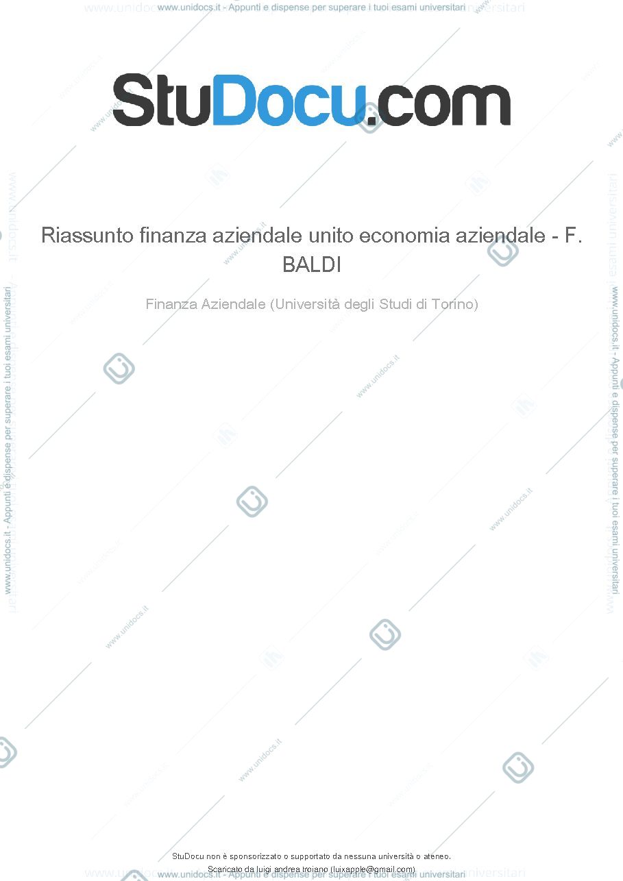 Anteprima pagina 1 — finanza aziendale baldi