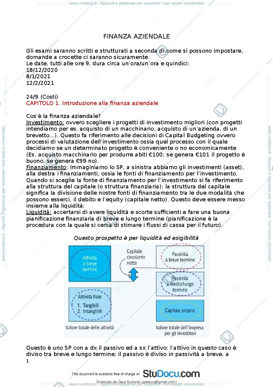 Anteprima pagina 2 — Finanza aziendale
