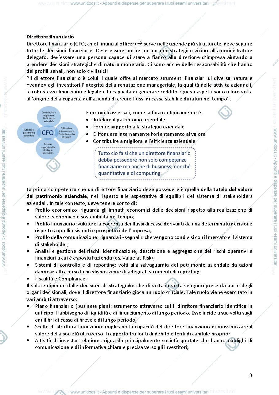 Anteprima pagina 3 — appunti prima parte finanza 1 (aziendale)