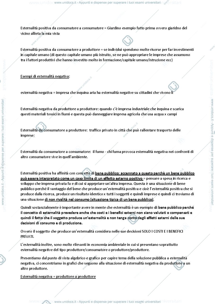 Anteprima pagina 2 — Esternalità - concetto esternalità