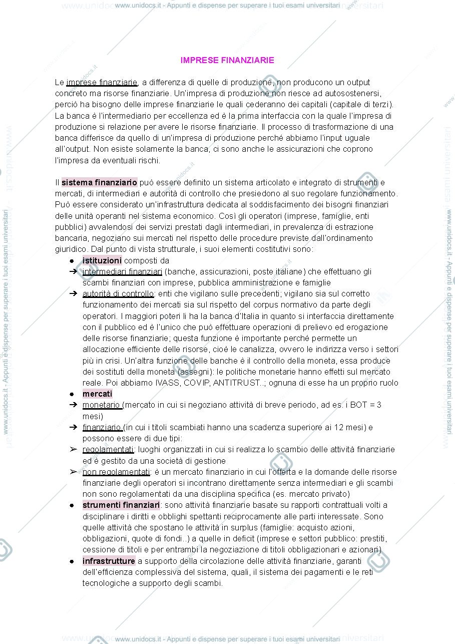 Anteprima pagina 1 — Finanziamenti d'azienda