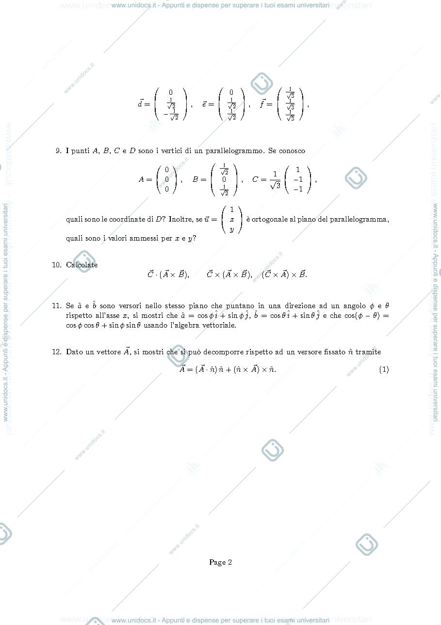 Anteprima pagina 2 — Esercizi Fisica generale