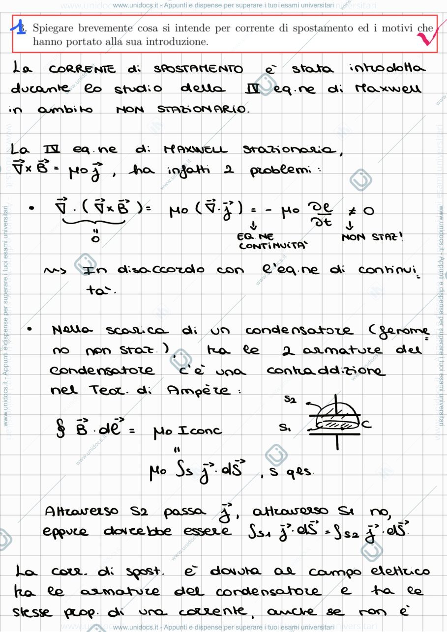 Anteprima pagina 1 — Esami Svolti Elettromagnetismo