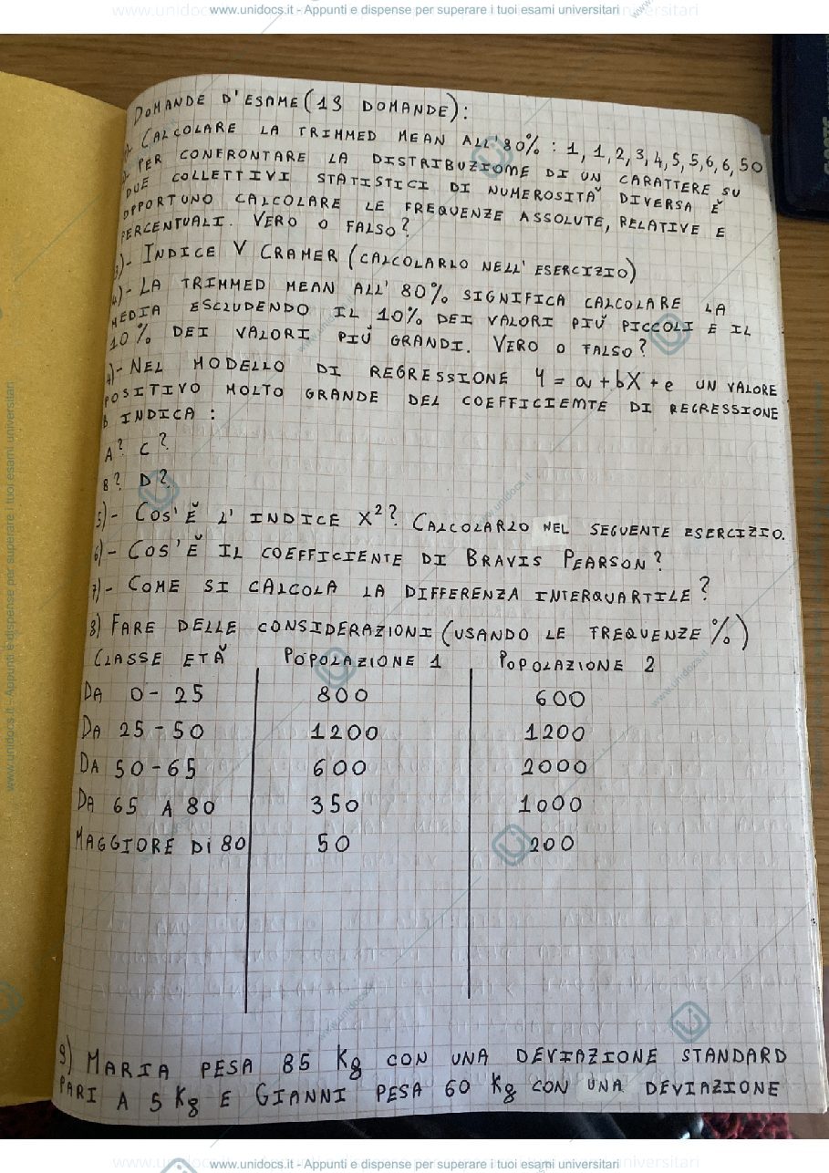 Anteprima pagina 1 — Statistica per la Medicina Veterinaria