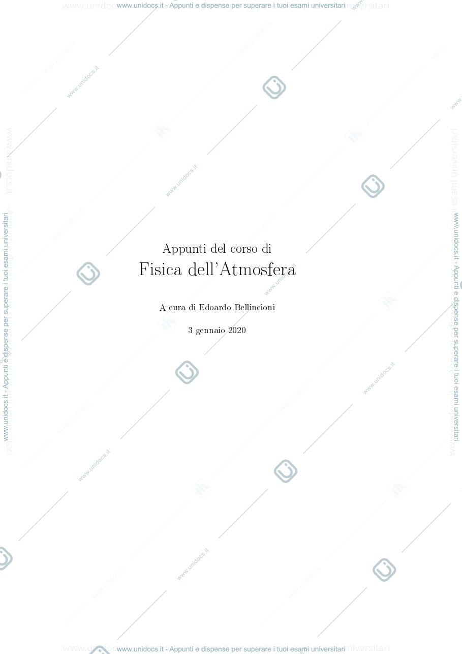 Anteprima pagina 1 — Appunti delle lezioni