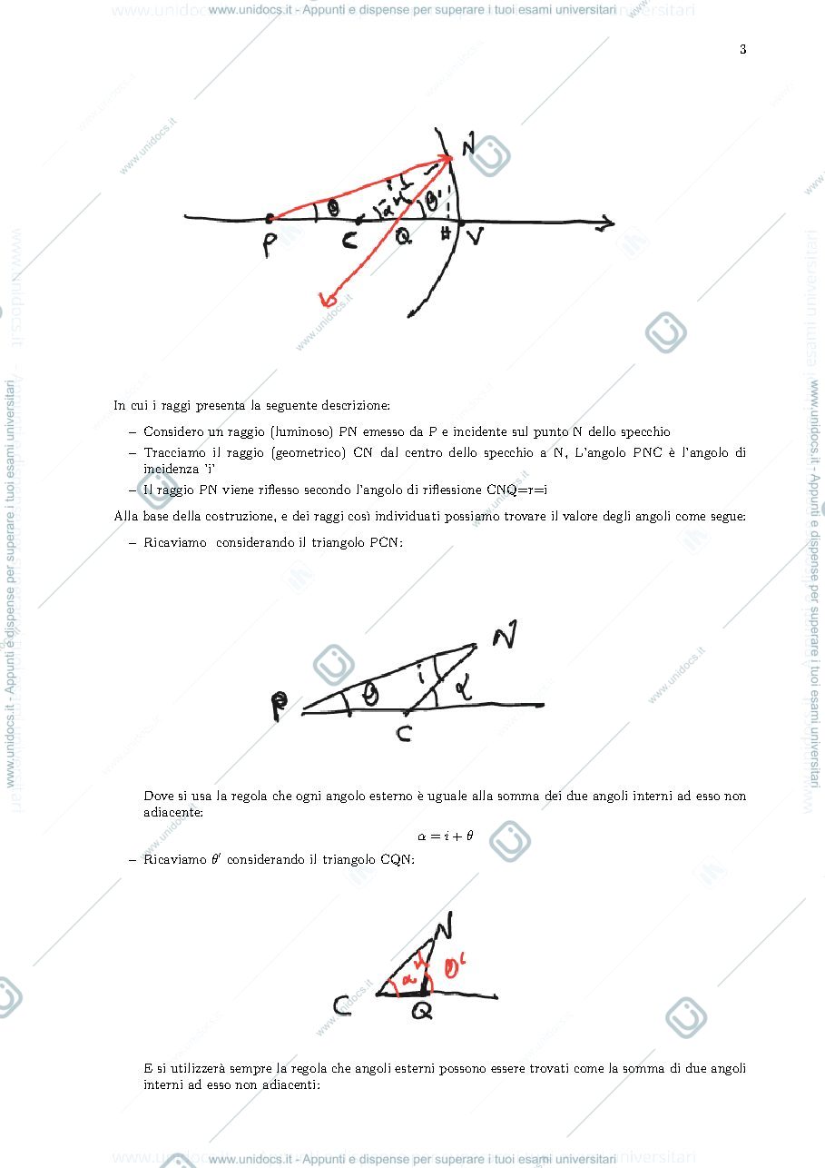 Anteprima pagina 3 — Capitolo su ottica geometrica