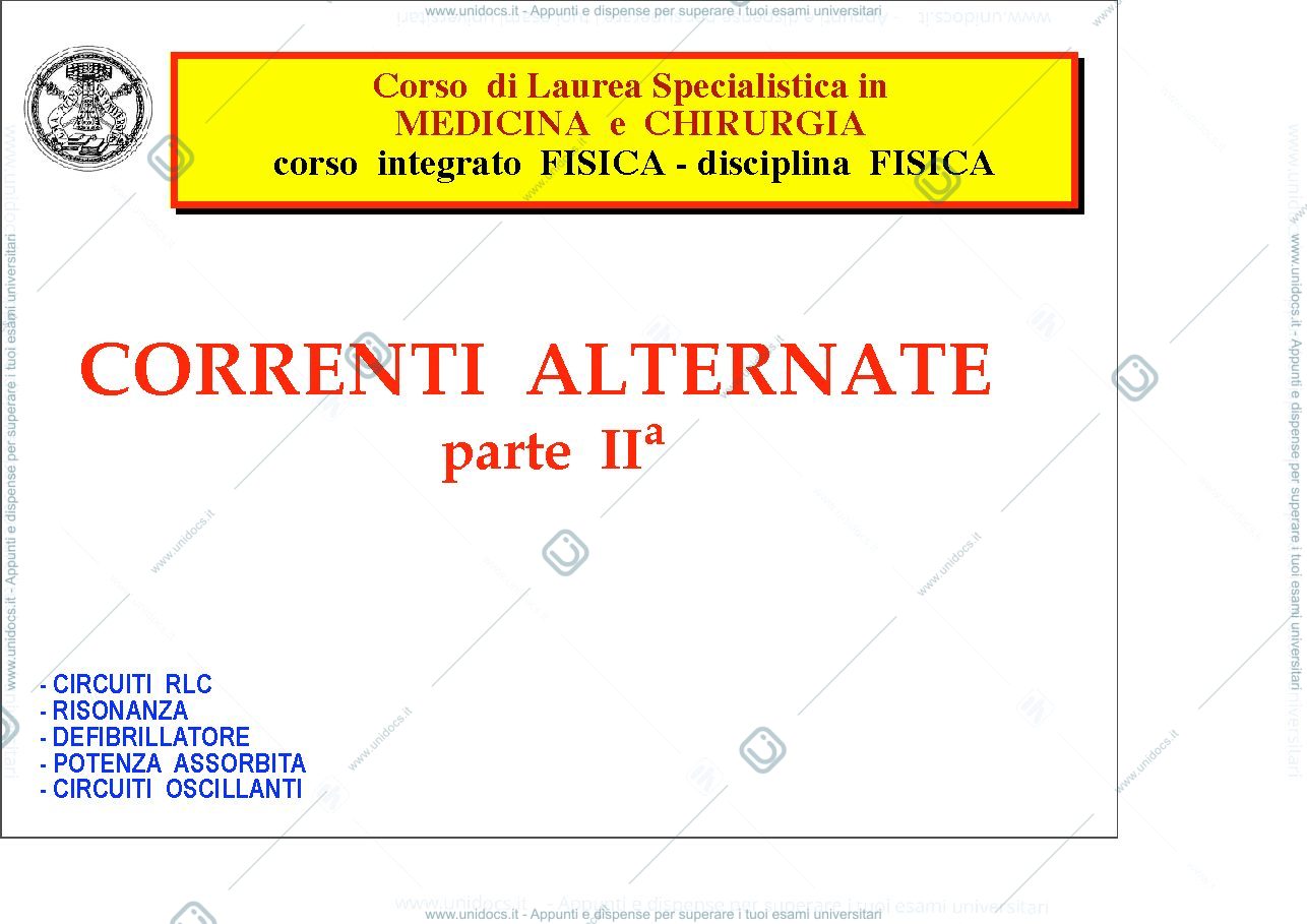 Anteprima pagina 1 — correnti alternate
