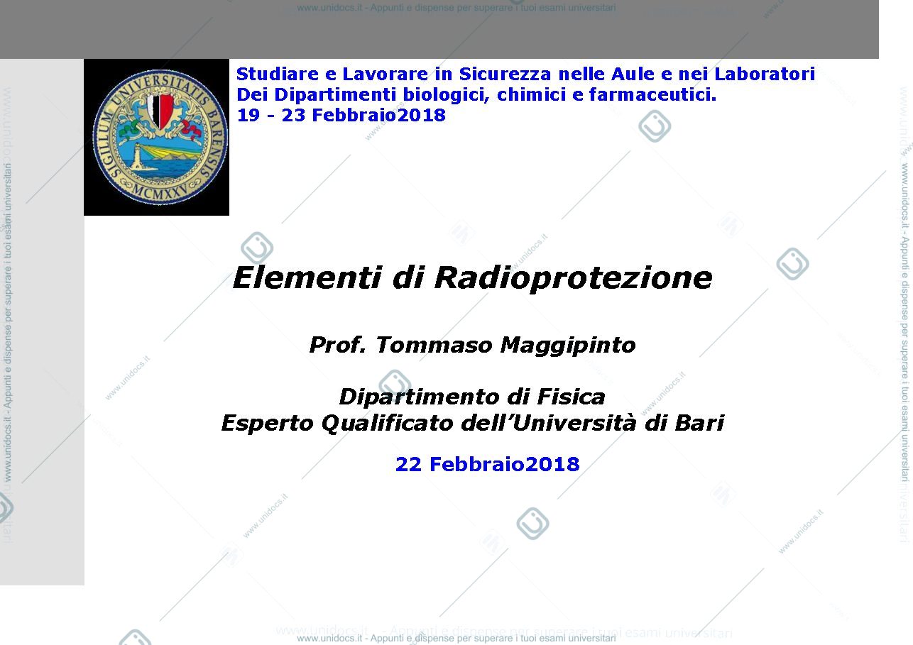 Anteprima pagina 1 — Elementi_di_radioprotezione