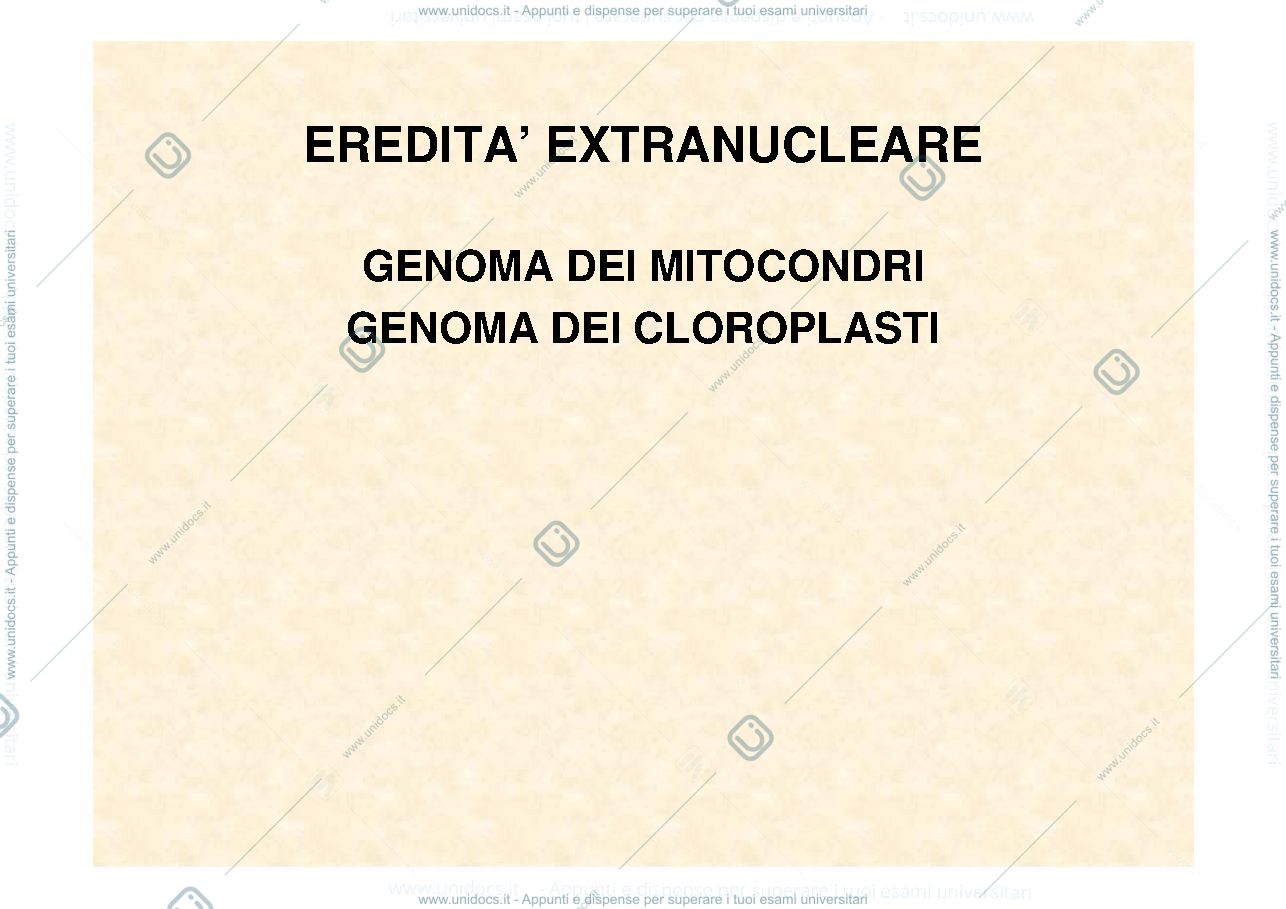 Anteprima pagina 1 — eredità citoplasmatica
