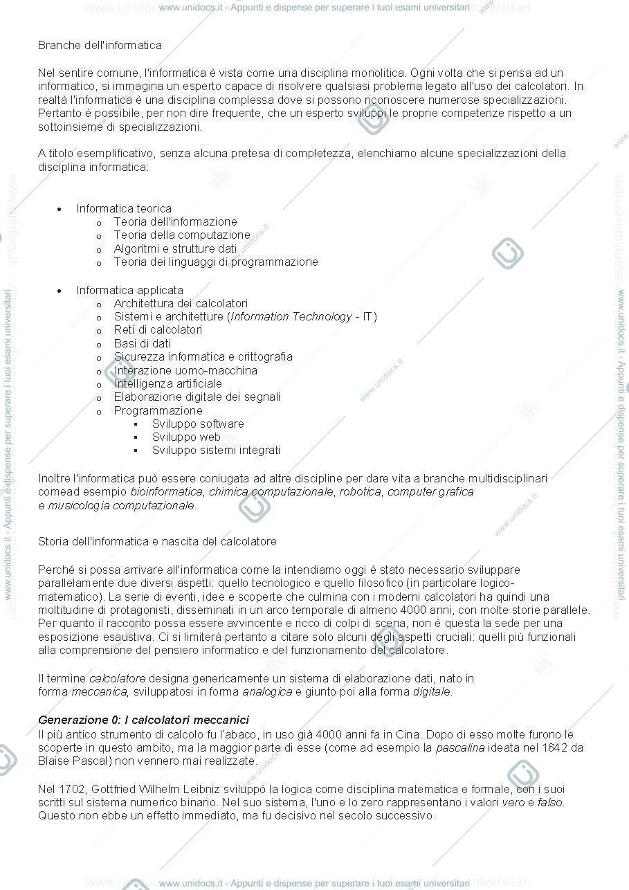 Anteprima pagina 2 — appunti informatica