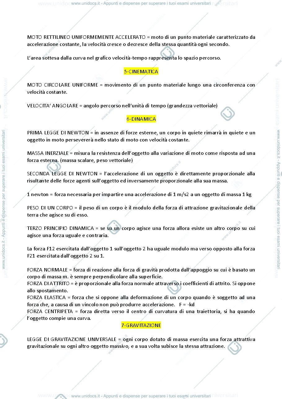 Anteprima pagina 2 — Fisica riassunto