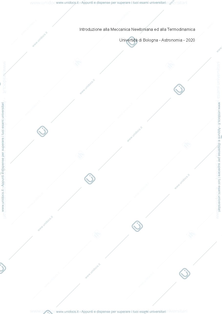 Anteprima pagina 1 — Appunti di Fisica Generale 1