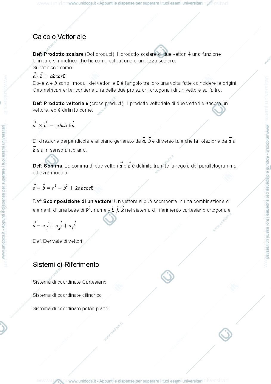 Anteprima pagina 4 — Appunti di Fisica Generale 1