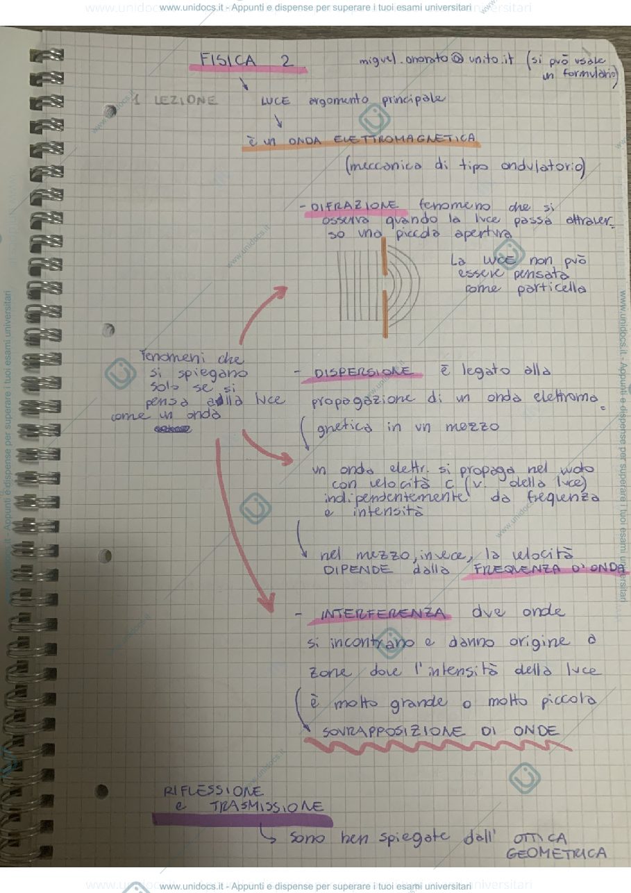 Anteprima pagina 1 — Fisica 2 (PRIMA PARTE)