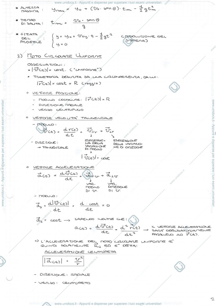 Anteprima pagina 3 — Formulario di Fisica Generale T-A