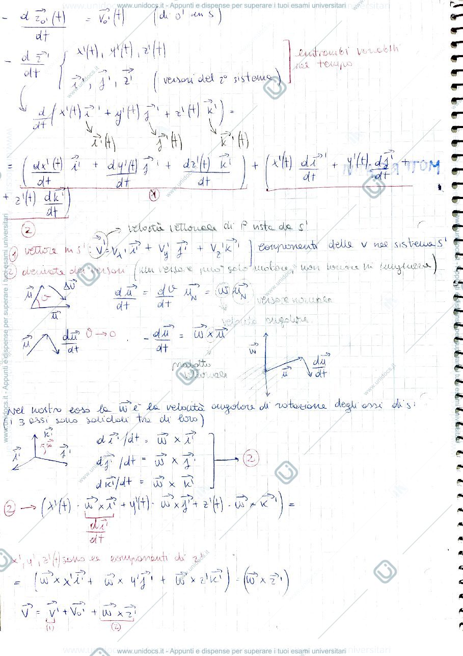 Anteprima pagina 2 — Moti Relativi e Sistemi di Punti Materiali