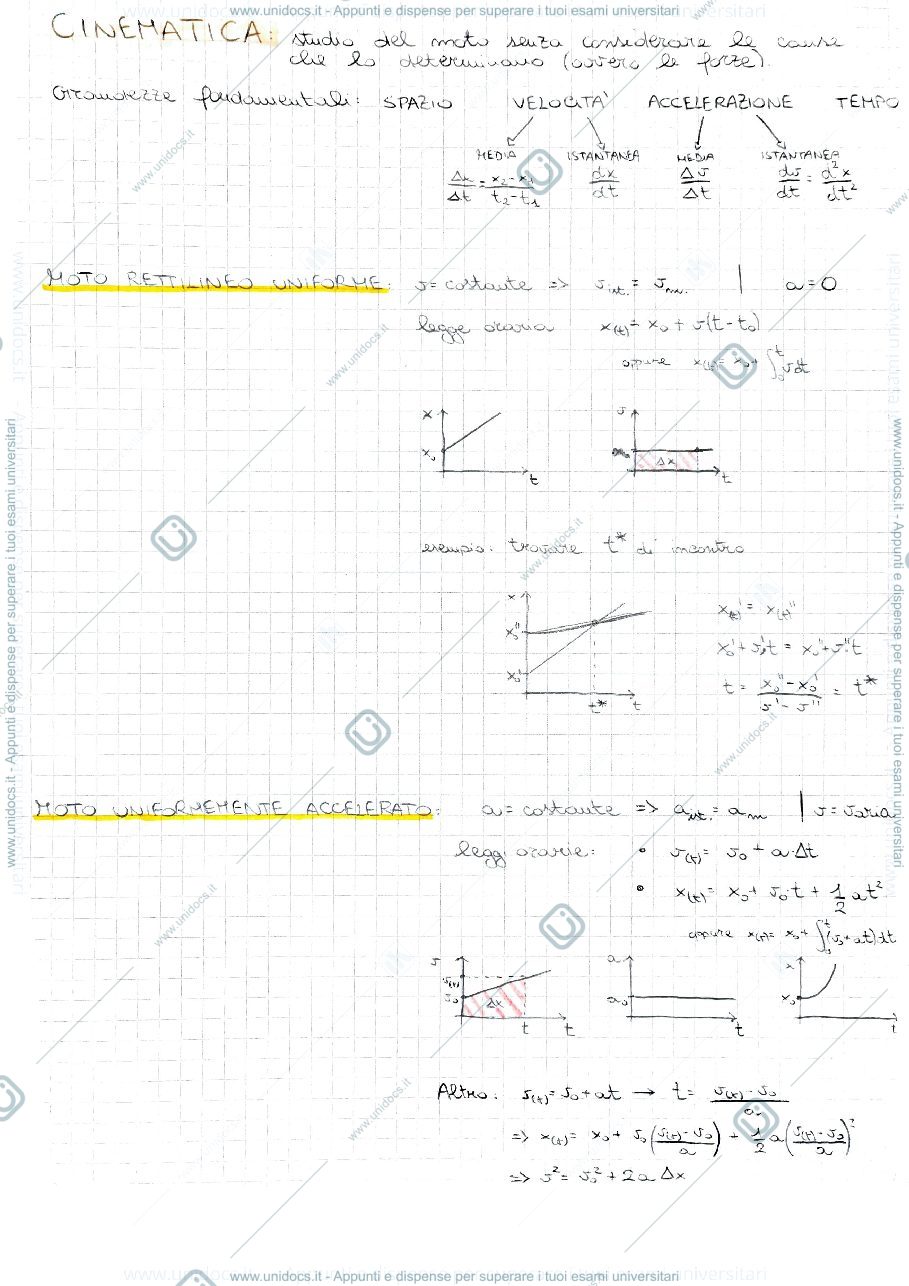 Anteprima pagina 1 — Appunti di Fisica Generale