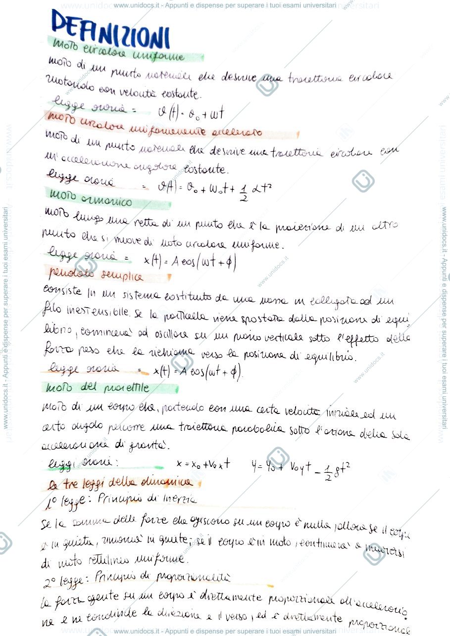Anteprima pagina 1 — definizioni concetti fondamentali