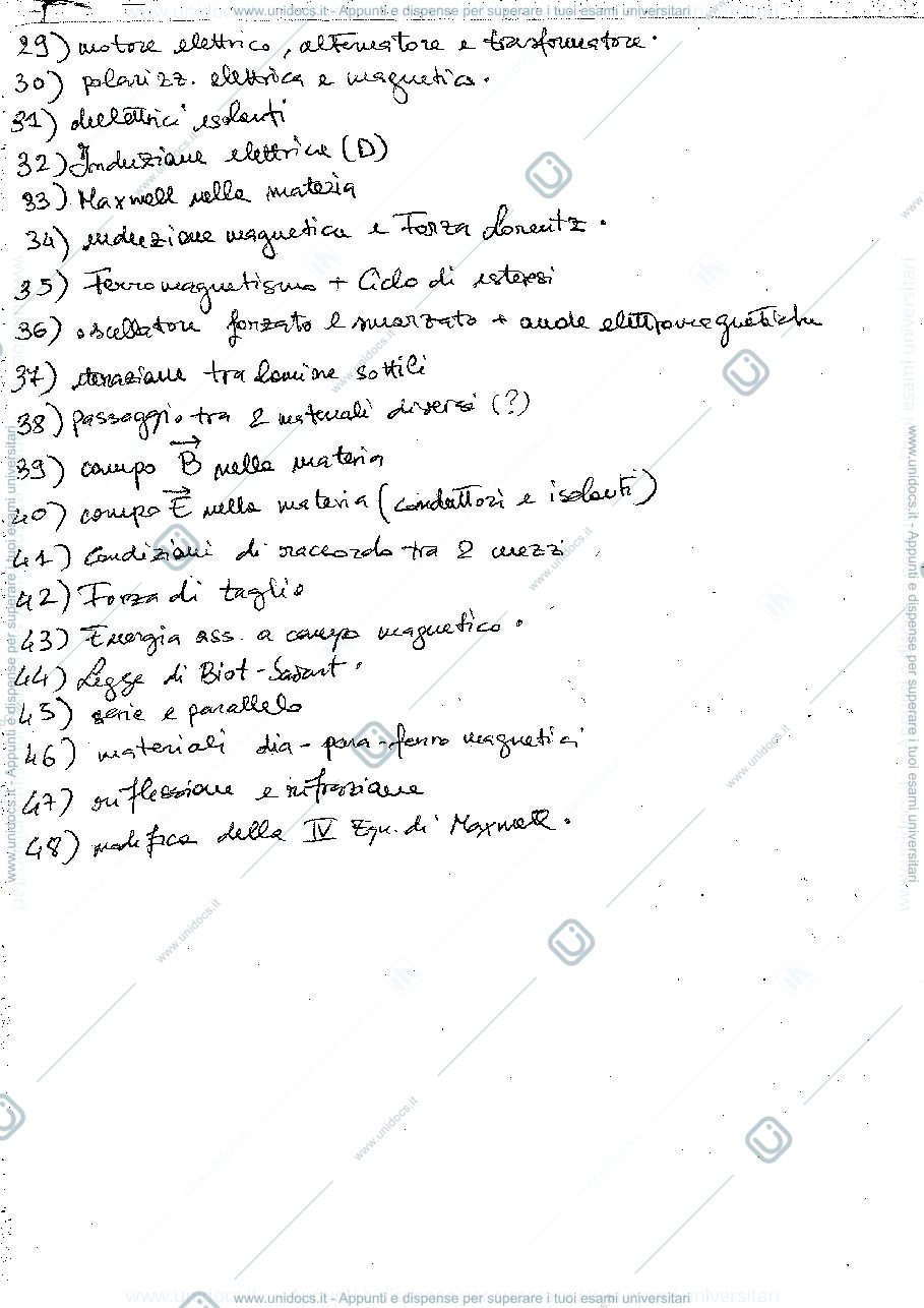 Anteprima pagina 2 — Schemi Fisica II - Appunti di lezione- Prof Sarti