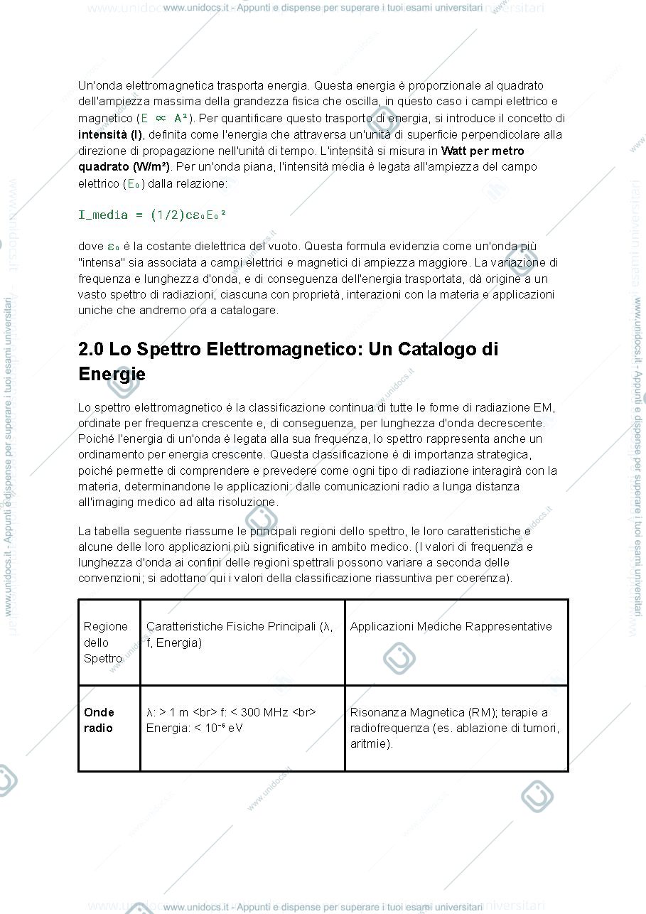 Anteprima pagina 2 — Fisica Medica: Radiazioni Elettromagnetiche, Ottica e Fisica Nucleare (UD7 semestre filtro)