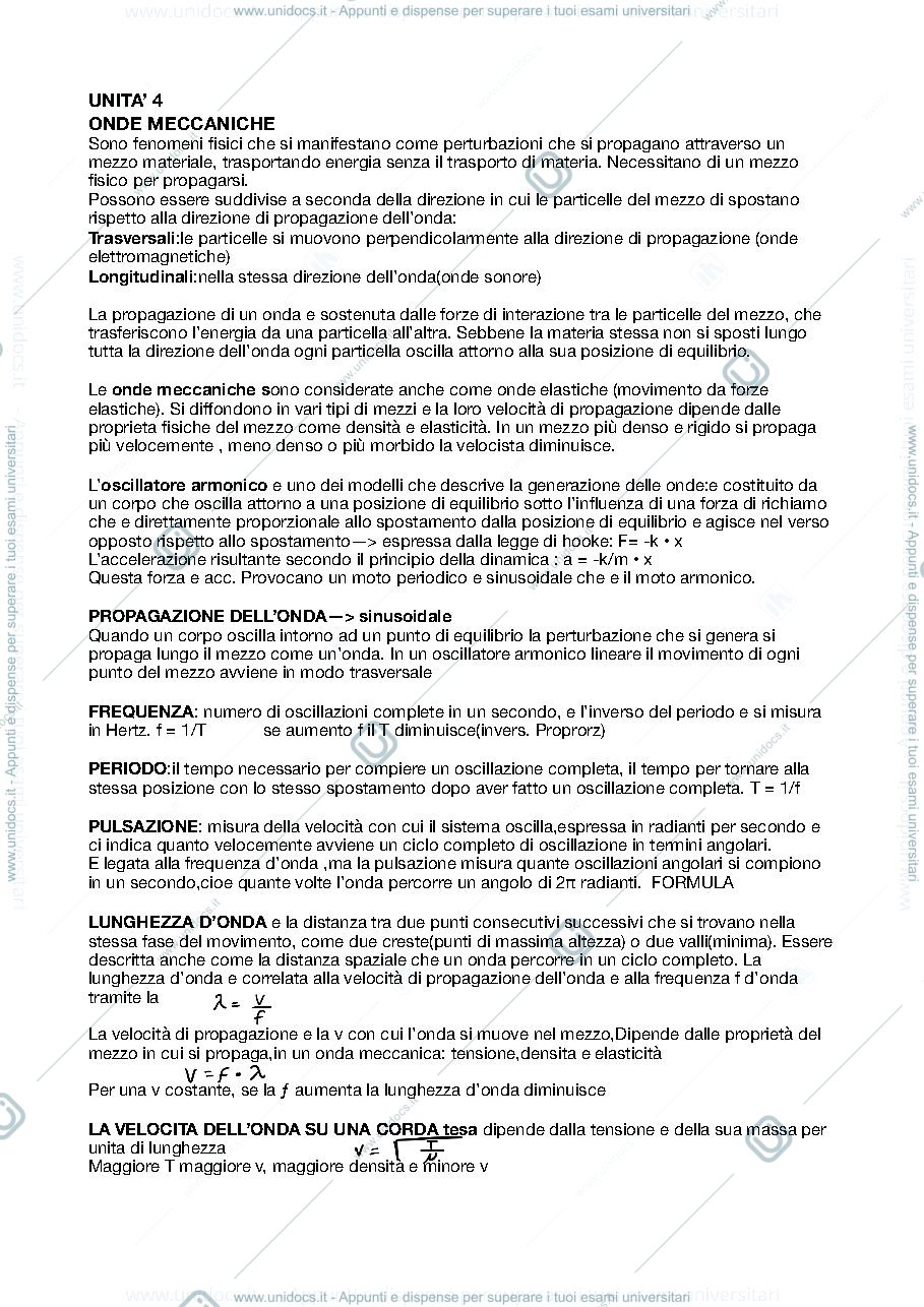 Anteprima pagina 1 — le onde meccaniche