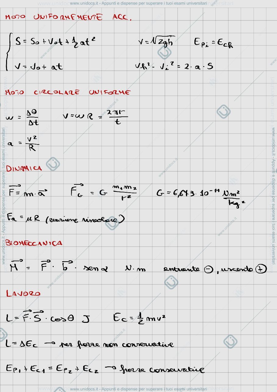 Anteprima pagina 1 — Formulario Fisica Medica