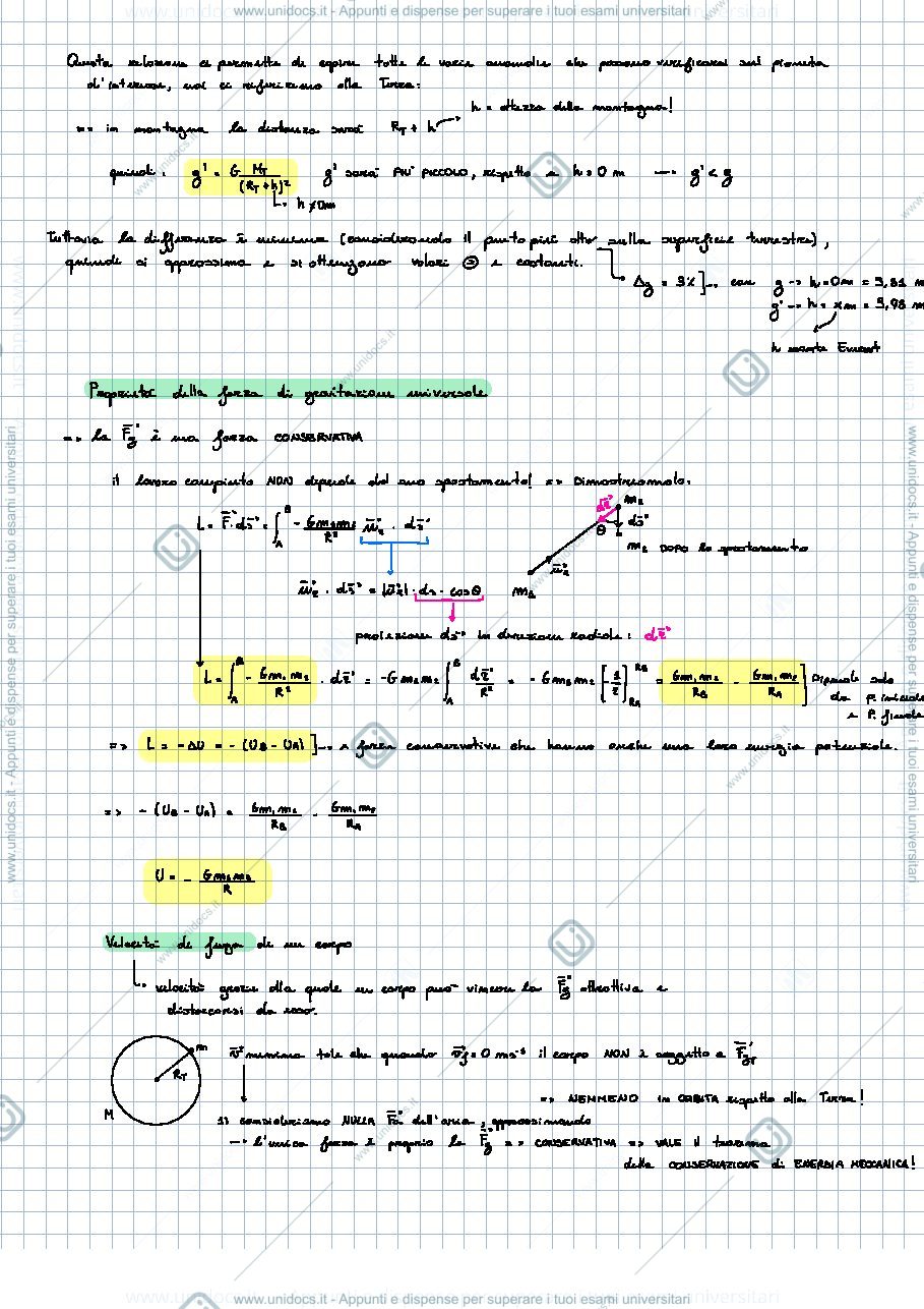 Anteprima pagina 2 — Fisica - Gravitazione universale, anomalie gravimetriche e gravimetri. Sforzi 
