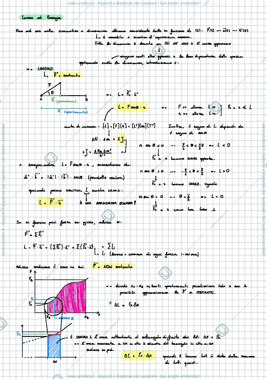 Anteprima pagina 1 — Fisica - Lavoro ed Energia