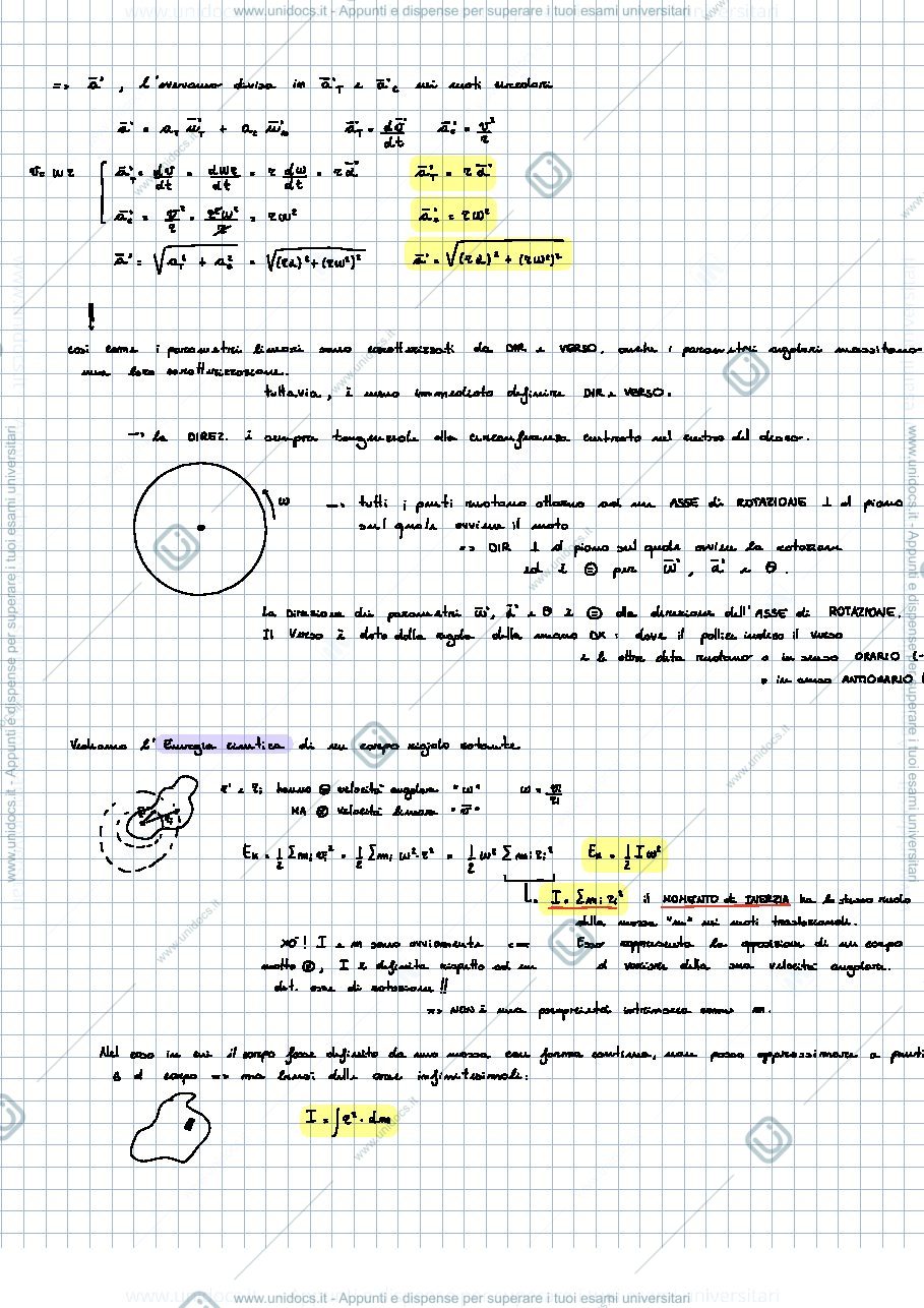 Anteprima pagina 2 — Fisica - Moti rotatori, cinematica e dinamica
