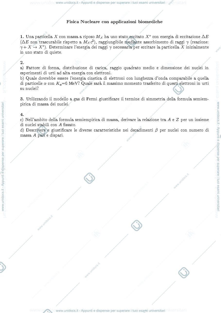 Anteprima pagina 1 — Esmpio esame scritto 2