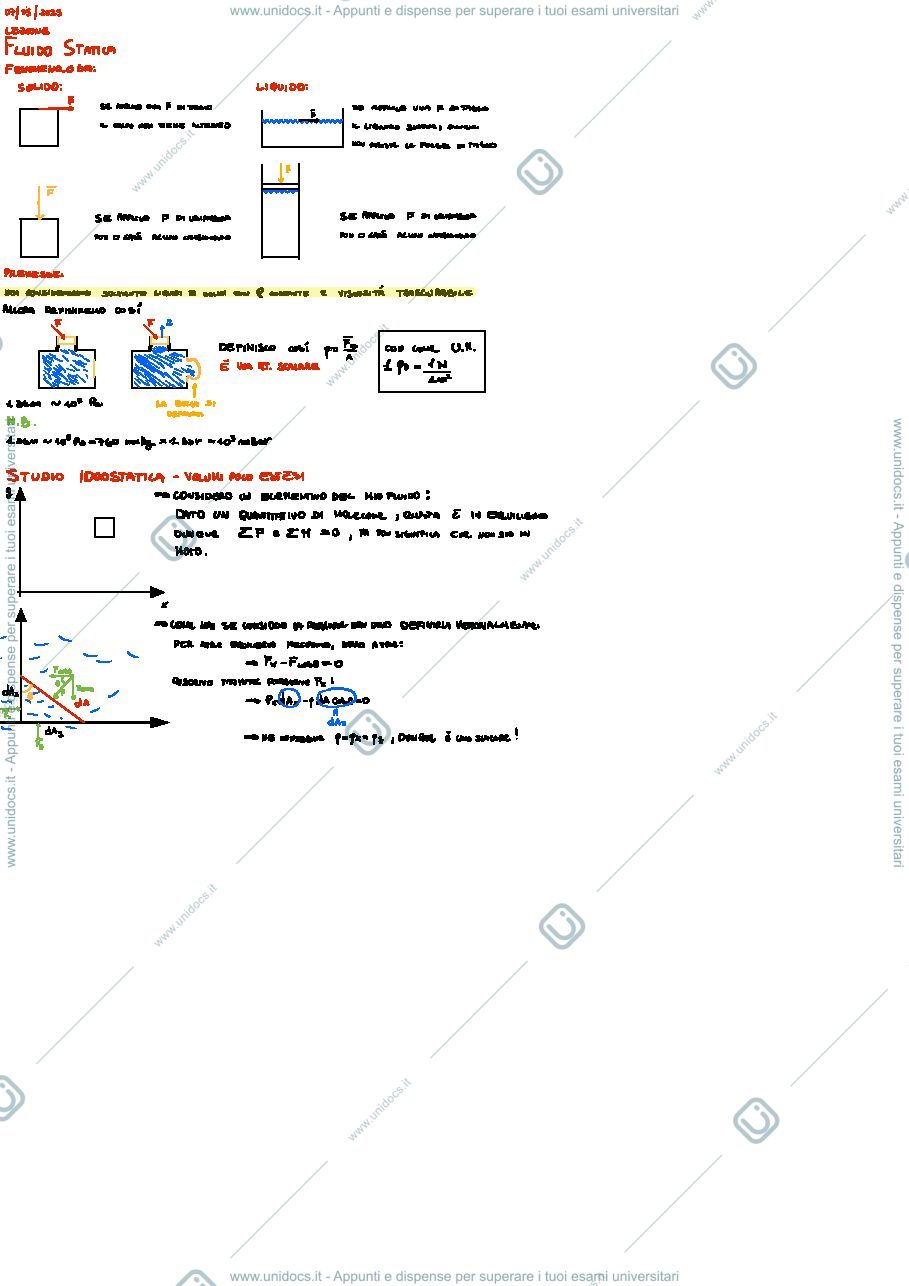 Anteprima pagina 1 — Fisica I - Fluidostatica