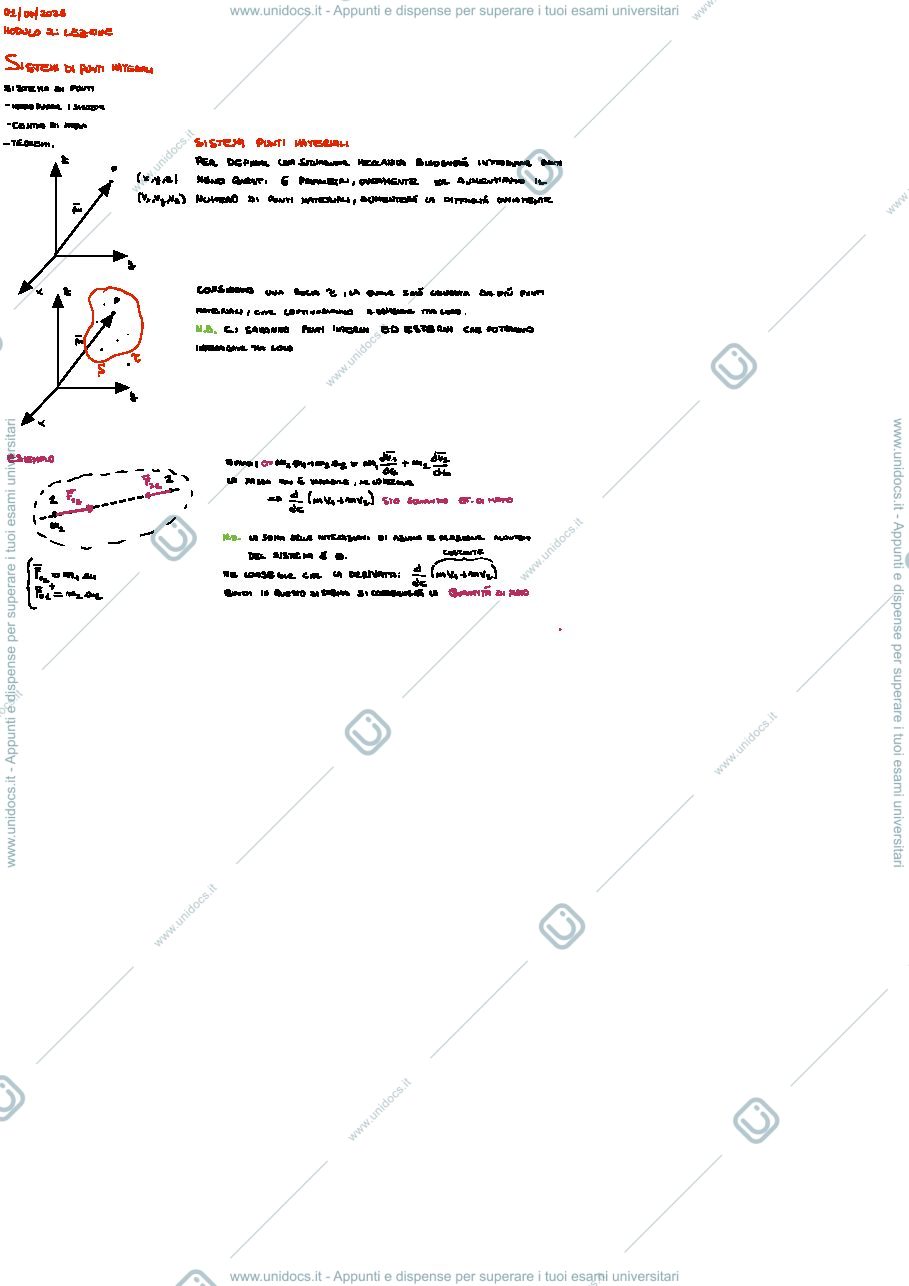 Anteprima pagina 1 — Fisica I - Sistemi di punti materiali - Urti