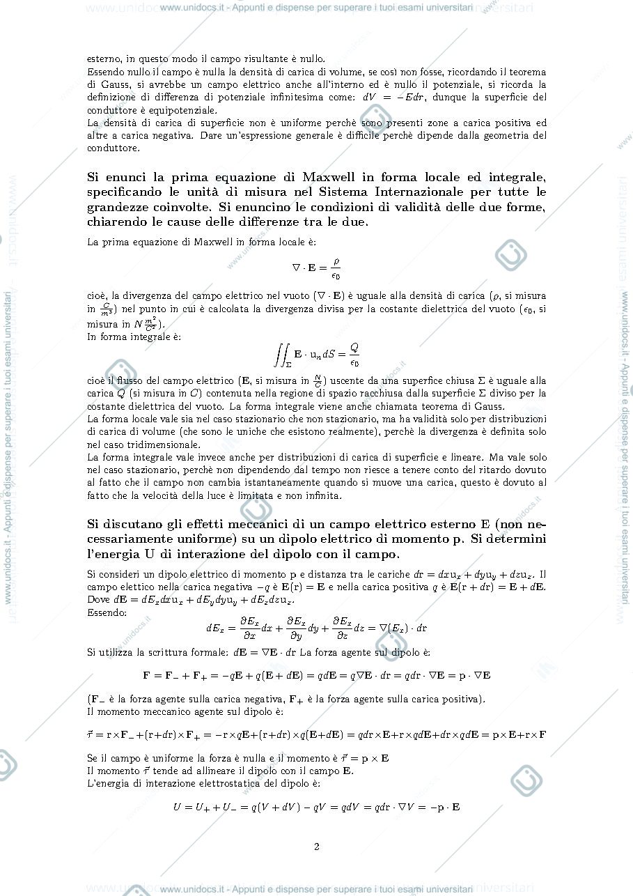 Anteprima pagina 2 — Raccolta di domande di teoria e soluzione