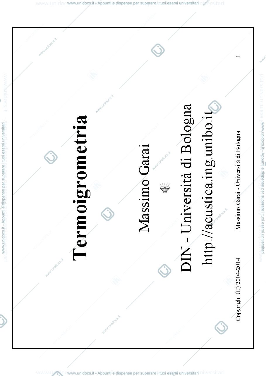 Anteprima pagina 1 — Termoigrometria