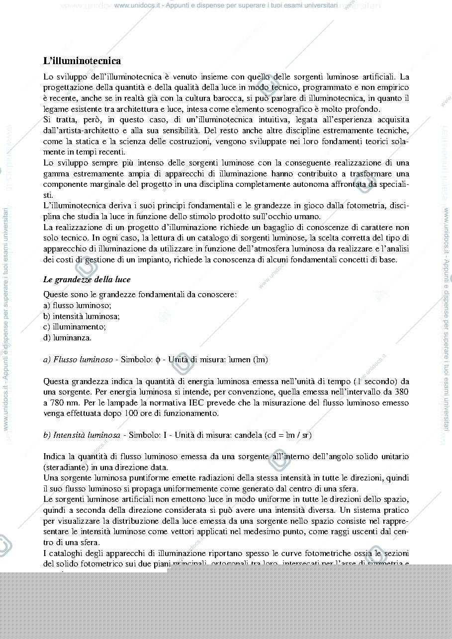 Anteprima pagina 3 — Dispense di Illuminotecnica