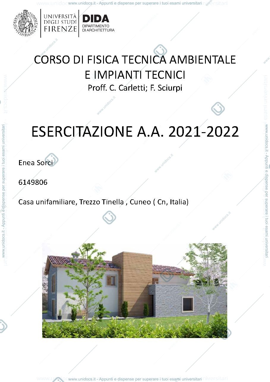 Anteprima pagina 1 — ESERCITAZIONE A.A. 2021-2022