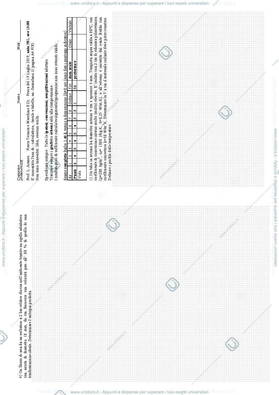 Anteprima pagina 1 — FTM_Esame25_lug2019_testo esami prof: Araneo