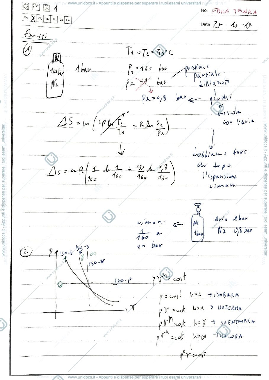 Anteprima pagina 1 — appunti 19-20 Fisica tecnica e macchine prof: Araneo
