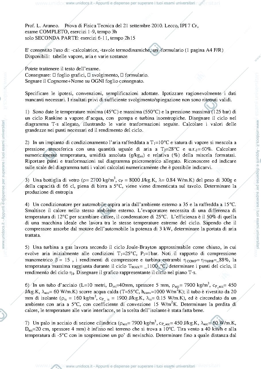 Anteprima pagina 1 — FT_Esame53_Testo esami prof: Araneo