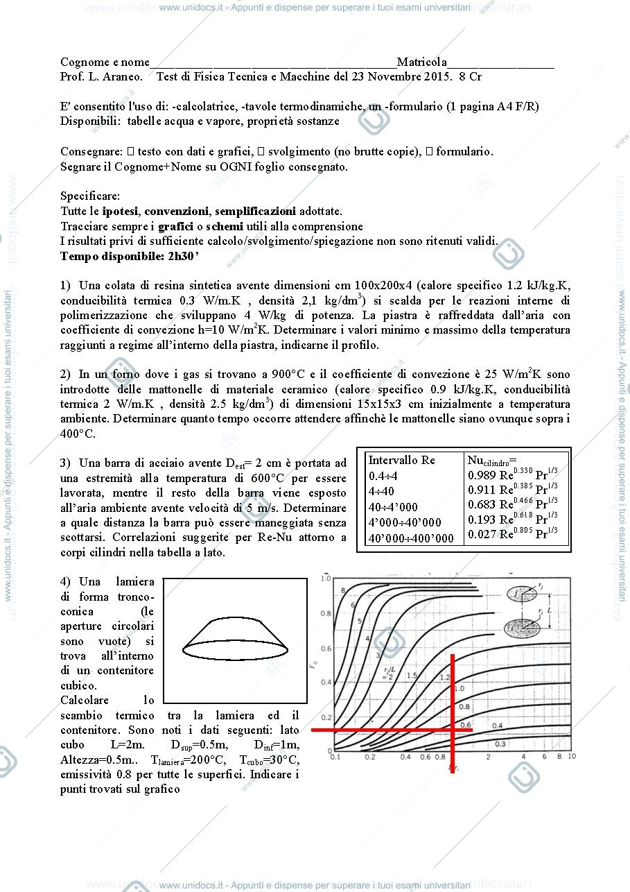 Anteprima pagina 1 — FTM_Esame01_TestoSoluzioneNumericaNew esami prof: Araneo