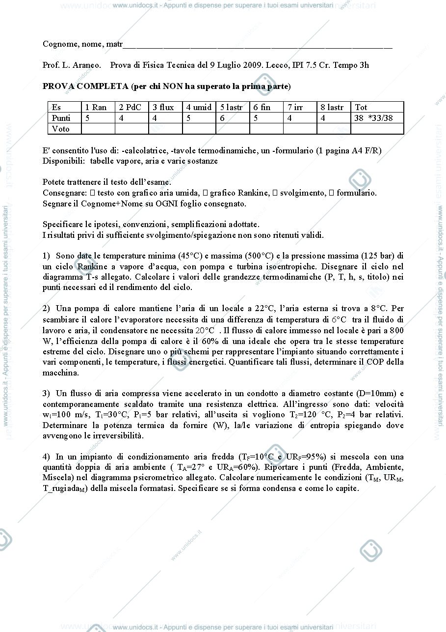 Anteprima pagina 1 — FT_Esame44_Testo esami prof: Araneo