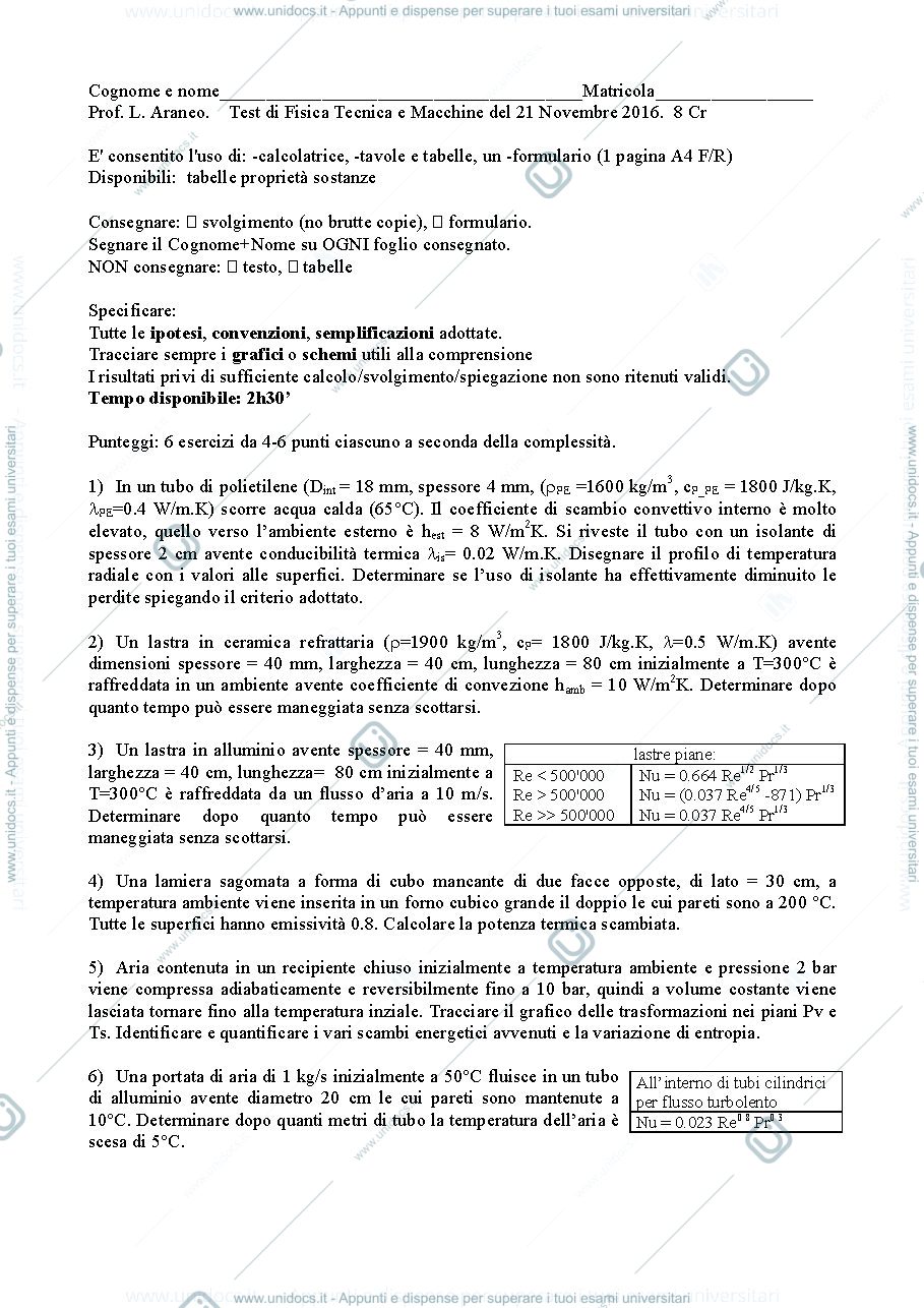 Anteprima pagina 1 — FTM_Esame07_21nov2016_Testo_Es1a6  esami prof: Araneo