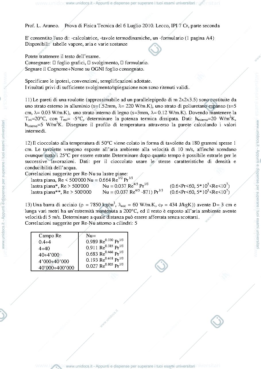 Anteprima pagina 1 — FT_Esame50_06lug_TestoParte2SoluzioneDa30 esami prof: Araneo