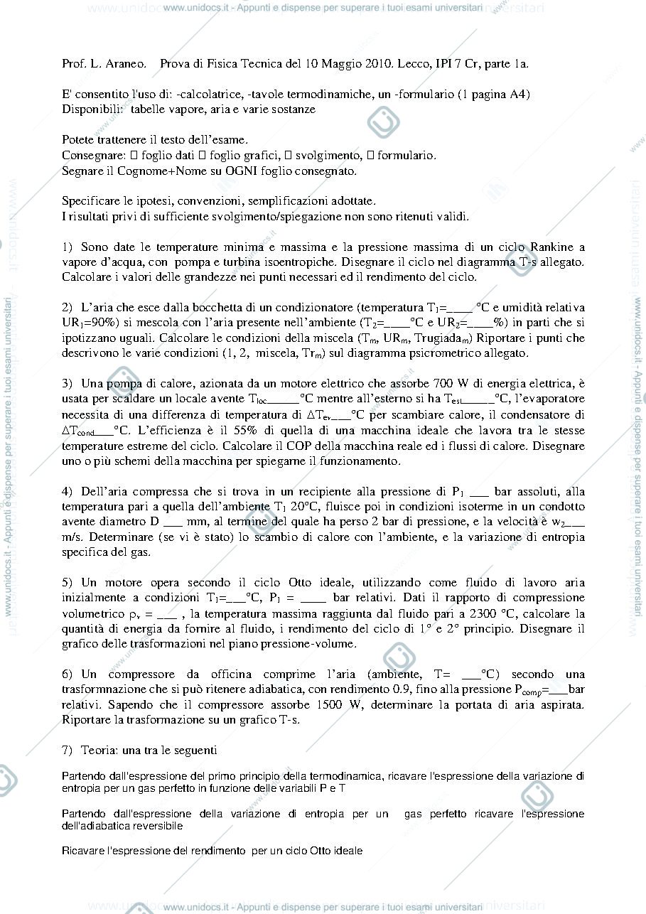Anteprima pagina 1 — FT_Esame49_10mag_Testo_Voti_Dati_Sol esami prof: Araneo