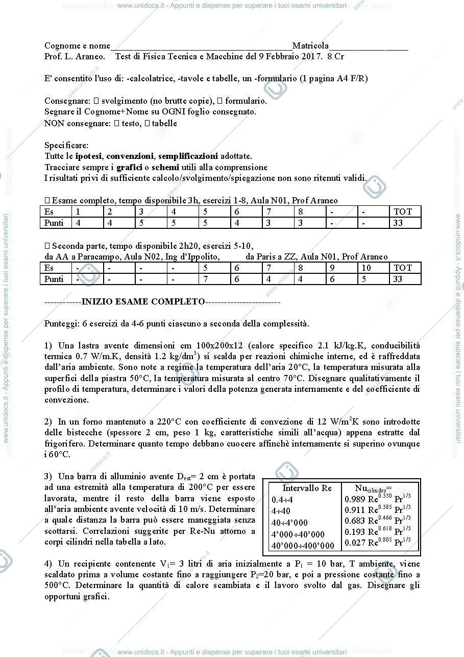 Anteprima pagina 1 — FTM_Esame08_9feb2017_TestoSoluzionePubblicare_v2 esami prof: Araneo