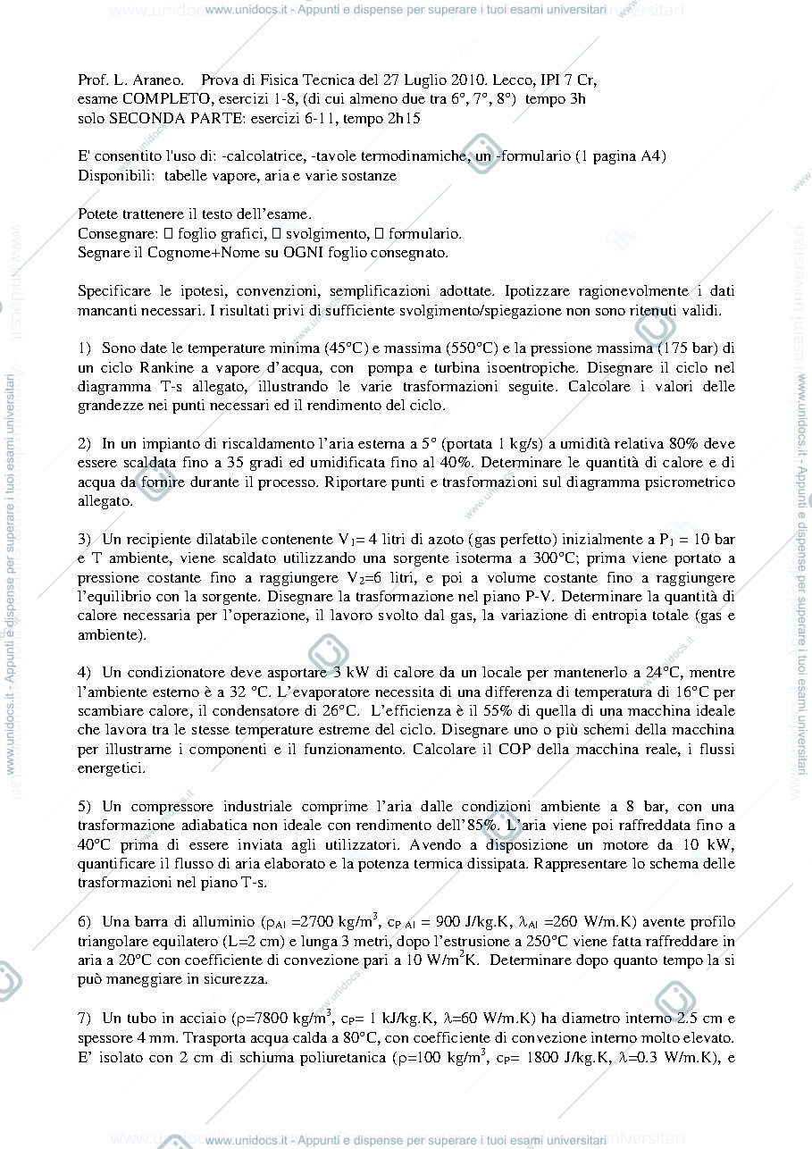 Anteprima pagina 1 — FT_Esame51_Testo esami prof: Araneo