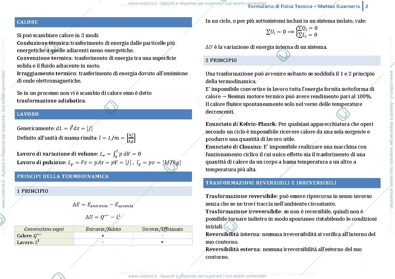 Anteprima pagina 2 — formulari 19-20 Fisica tecnica e macchine prof: Araneo
