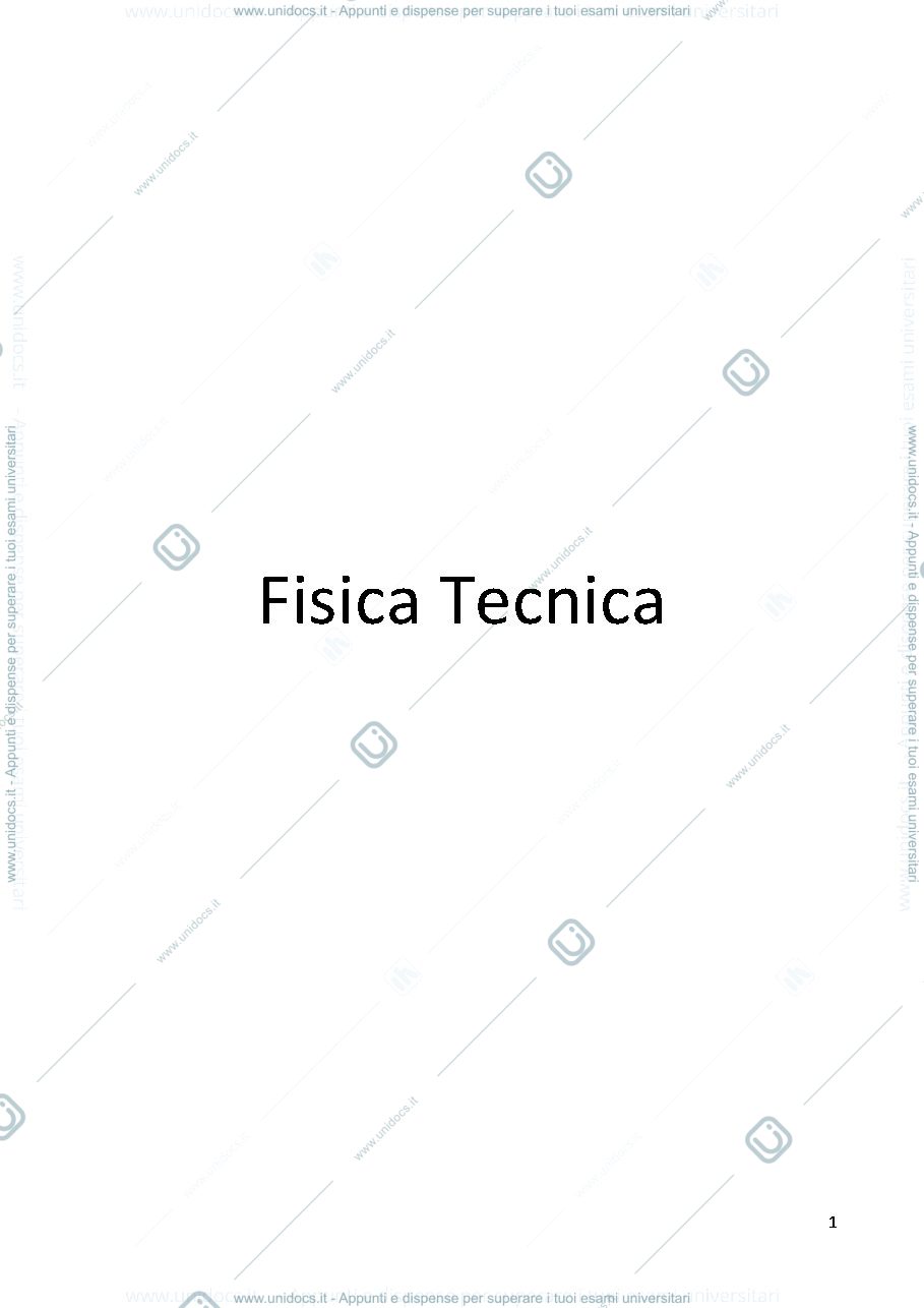 Anteprima pagina 1 — fisica tecnica 