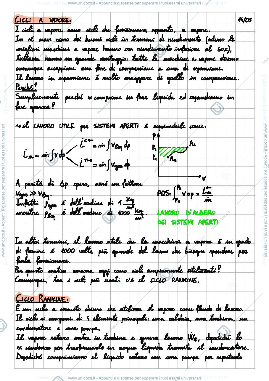 Anteprima pagina 1 — Cicli a vapore